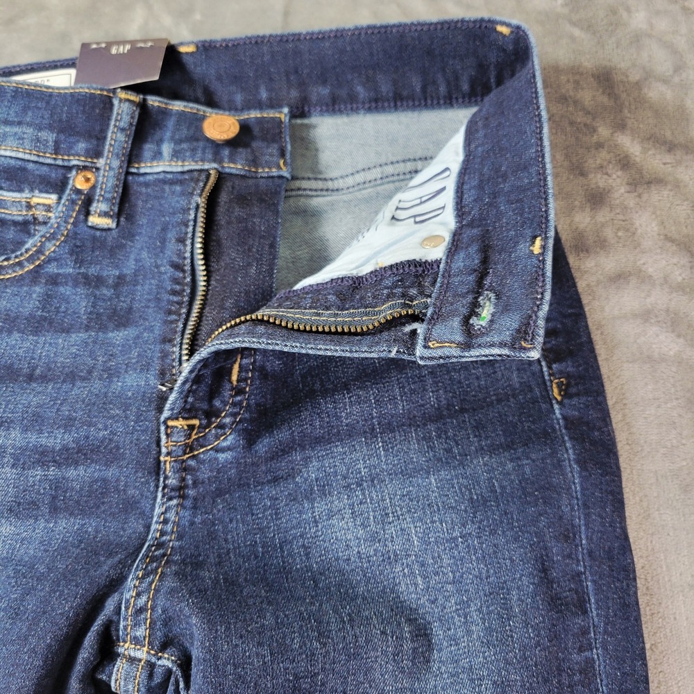 Gap True Skinny High Rise Jeans Dark Indigo Wash 24 00 Regular Everyday NEW - Picture 9 of 10
